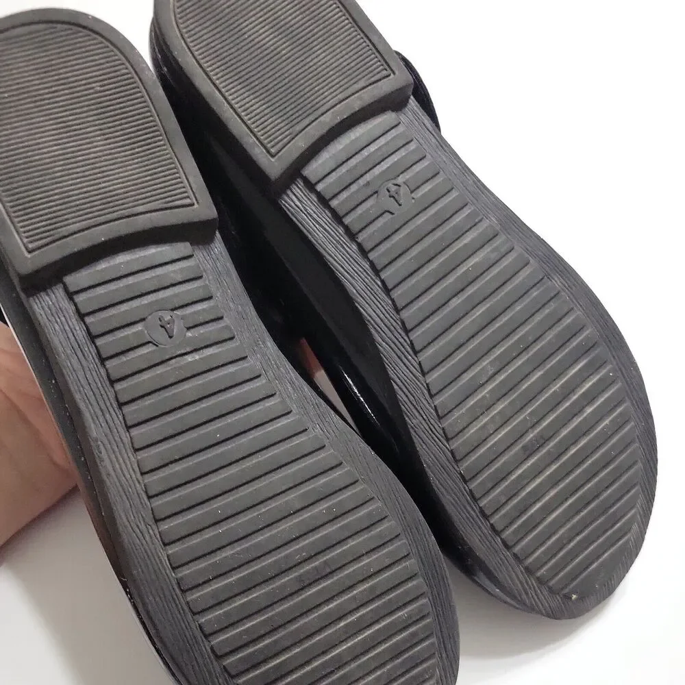 Ameta Shoes Girl 4 Black Hook Loop Flat Mary Jane Strap Top Comfort Stretch Flat